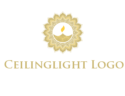 rangoli with lamp logo