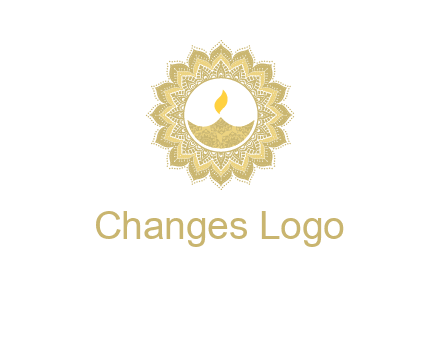 rangoli with lamp logo