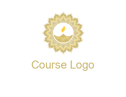 rangoli with lamp logo