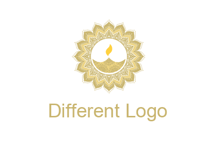 rangoli with lamp logo