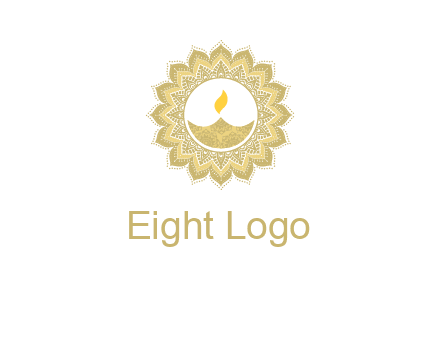 rangoli with lamp logo
