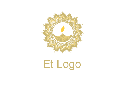 rangoli with lamp logo