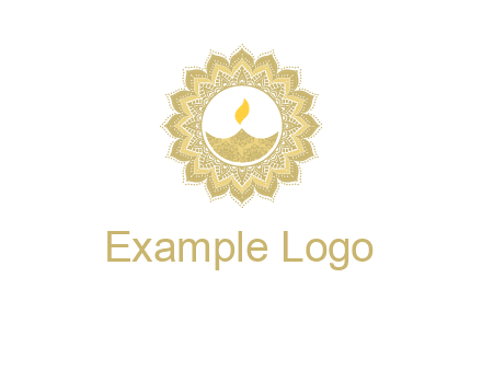 rangoli with lamp logo