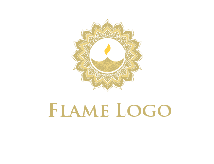 rangoli with lamp logo