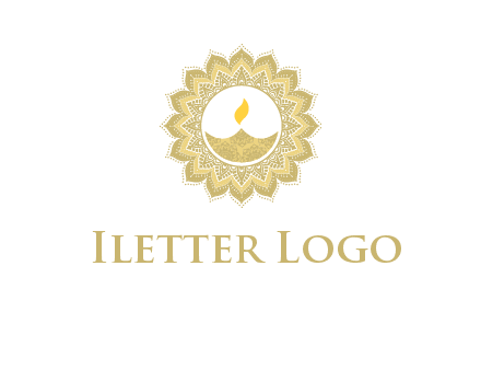 rangoli with lamp logo