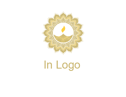 rangoli with lamp logo