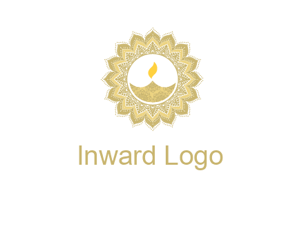 rangoli with lamp logo
