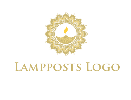 rangoli with lamp logo