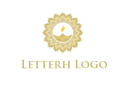 rangoli with lamp logo