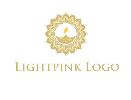 rangoli with lamp logo