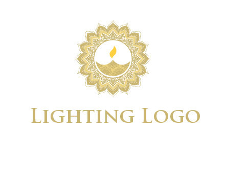 rangoli with lamp logo