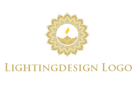 rangoli with lamp logo