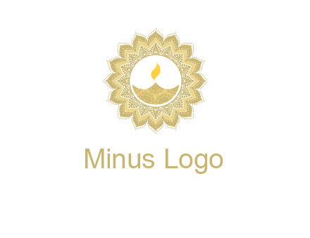 rangoli with lamp logo
