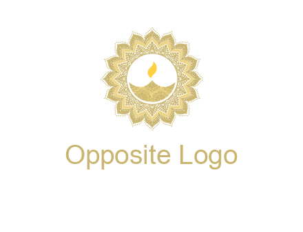 rangoli with lamp logo