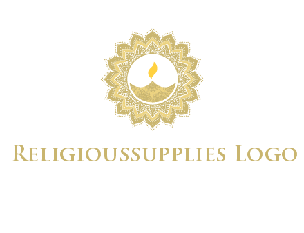 rangoli with lamp logo
