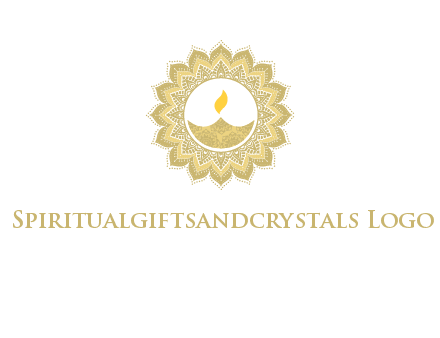 rangoli with lamp logo