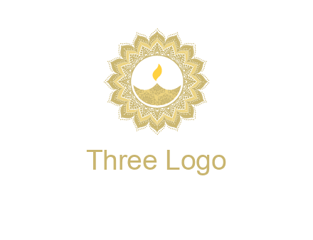 rangoli with lamp logo