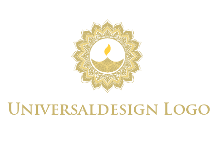 rangoli with lamp logo