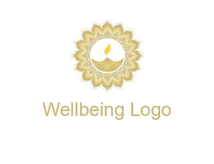 rangoli with lamp logo