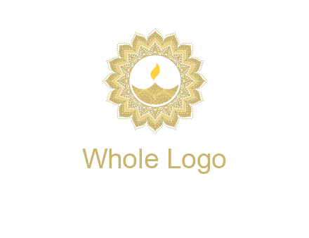 rangoli with lamp logo