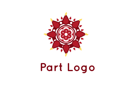 rangoli pattern in religious logo
