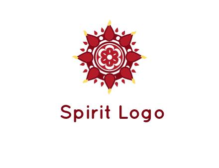 rangoli pattern in religious logo