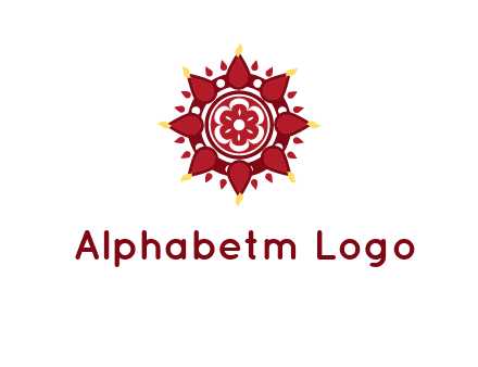 rangoli pattern in religious logo