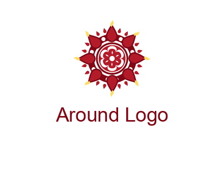 rangoli pattern in religious logo