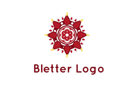 rangoli pattern in religious logo