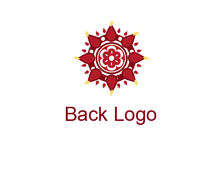 rangoli pattern in religious logo
