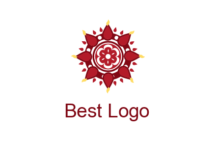 rangoli pattern in religious logo