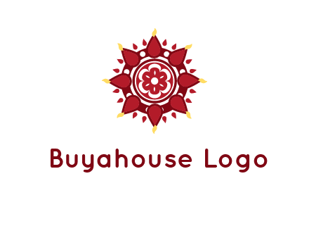rangoli pattern in religious logo