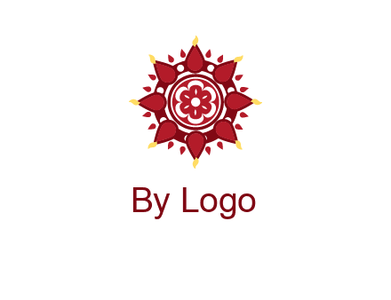 rangoli pattern in religious logo