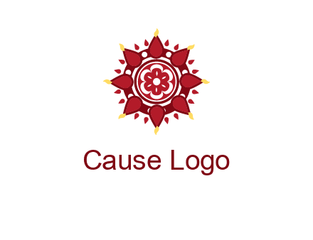 rangoli pattern in religious logo