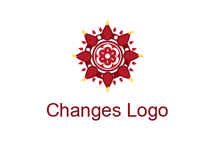 rangoli pattern in religious logo