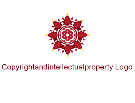 rangoli pattern in religious logo