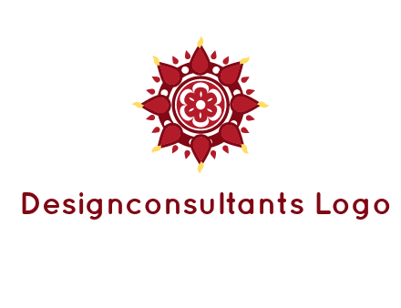 rangoli pattern in religious logo