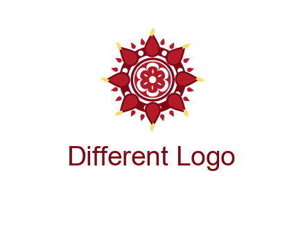 rangoli pattern in religious logo