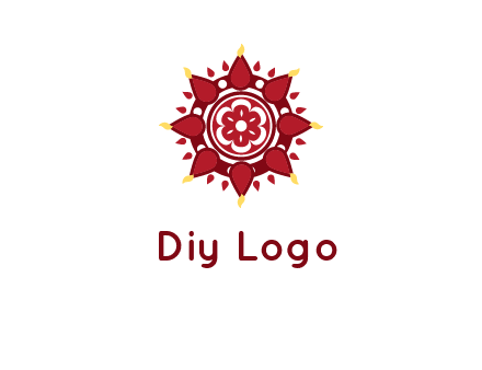 rangoli pattern in religious logo