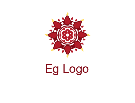 rangoli pattern in religious logo