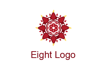 rangoli pattern in religious logo