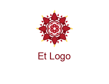rangoli pattern in religious logo
