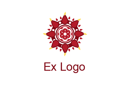 rangoli pattern in religious logo