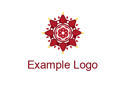 rangoli pattern in religious logo