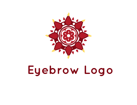 rangoli pattern in religious logo