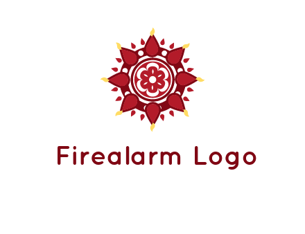rangoli pattern in religious logo