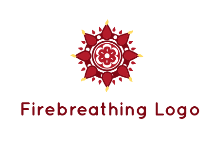 rangoli pattern in religious logo