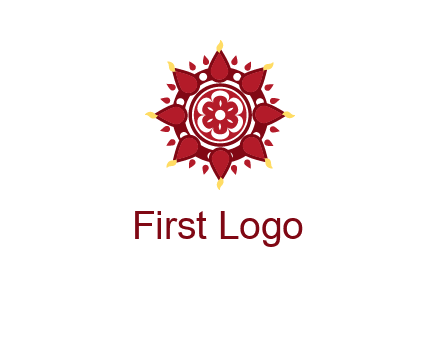 rangoli pattern in religious logo