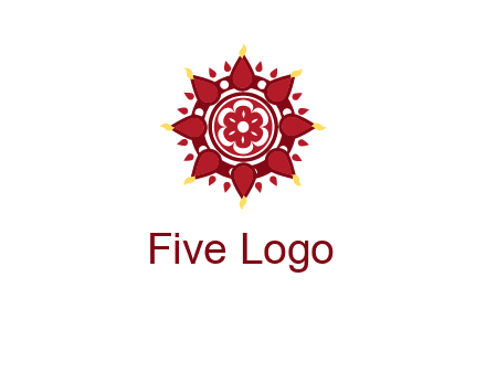 rangoli pattern in religious logo