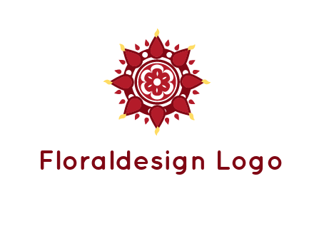 rangoli pattern in religious logo